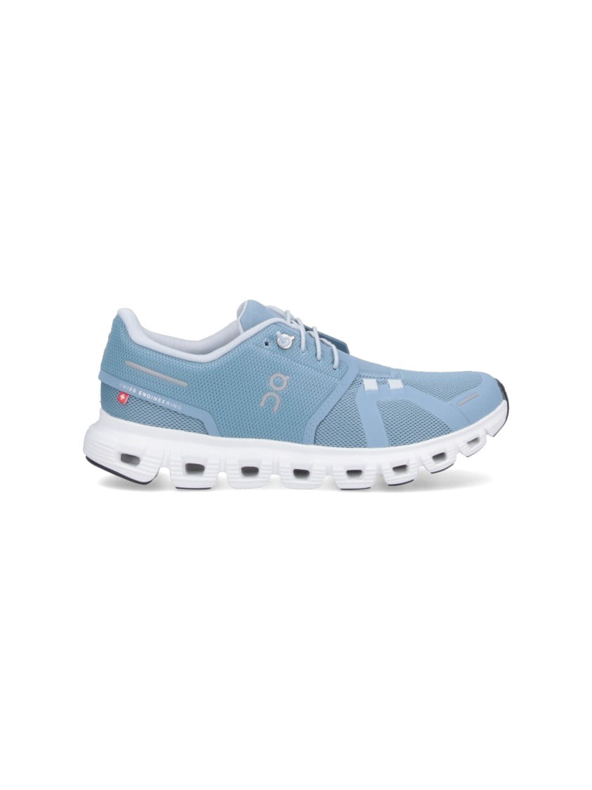 On Womens Cloud 6 Chambray/White 3WF10061508