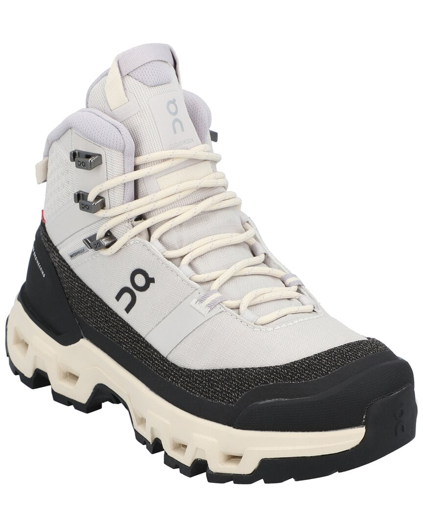 On Running Cloudrock Trek Waterproof Canvas Sneaker, 8.5, Silver